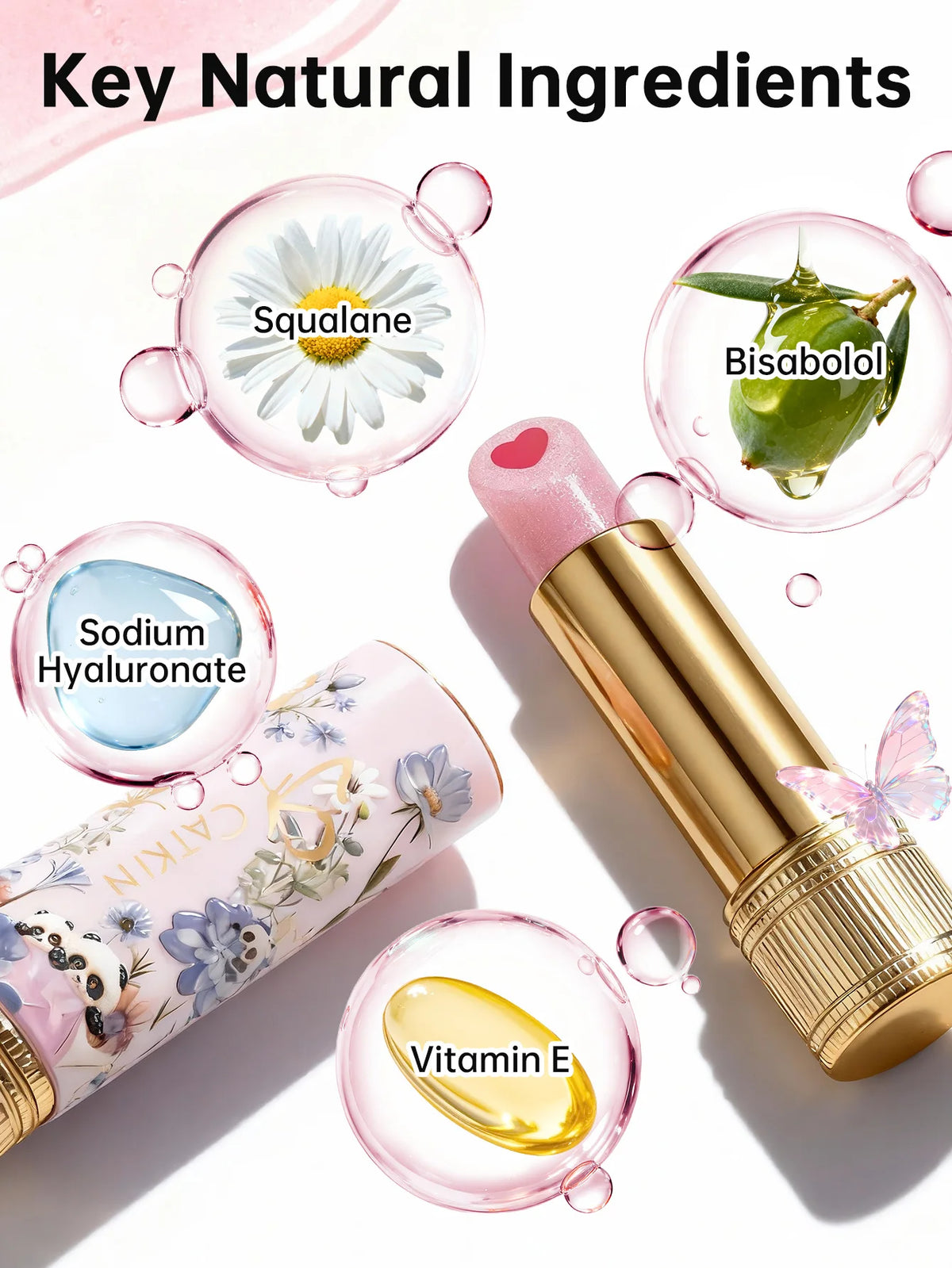 CATKIN Whiffle Dance Tinted Lip Balm – Dual-Core Moisturizing Gloss Tinted Lip Balm PRIMED