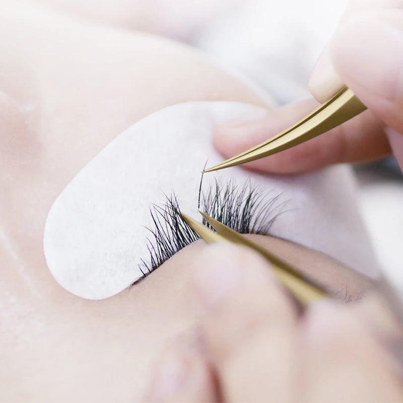 Professional Gold Eyelash Extension Tweezers | Stainless Steel Eyelash Extension Tweezers PRIMED