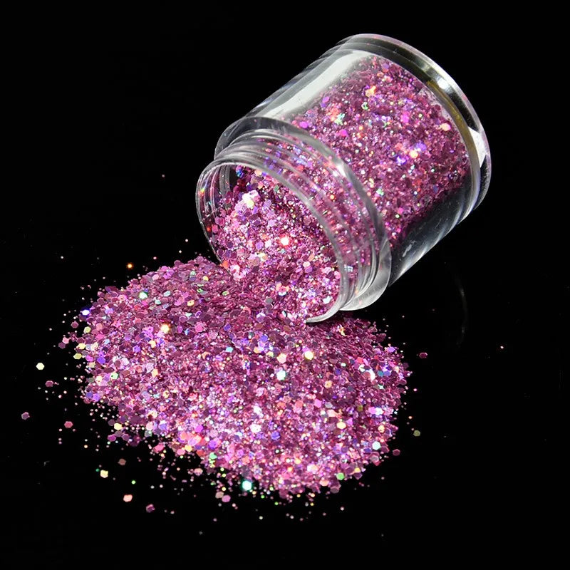 Holographic Nail Glitter Powder 10g | 12 Colors Laser Sequin