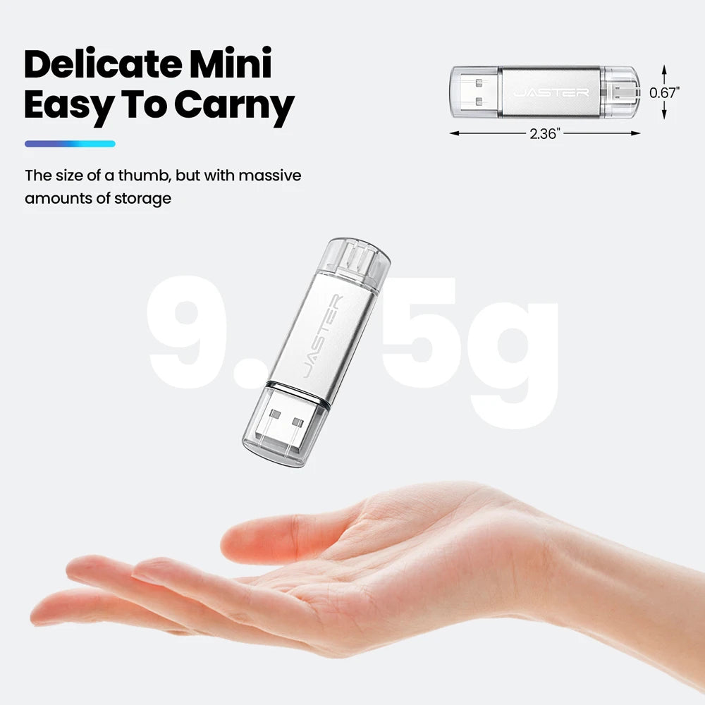 JASTER 5-Pack Type-C USB 2.0 Flash Drive 128MB–128GB USB Flash Drive PRIMED