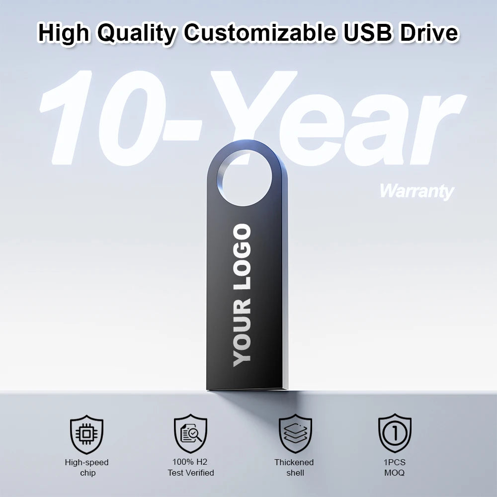 20 Pack Metal USB Flash Drives Custom Logo 2GB–128GB Bulk USB Flash Drive PRIMED