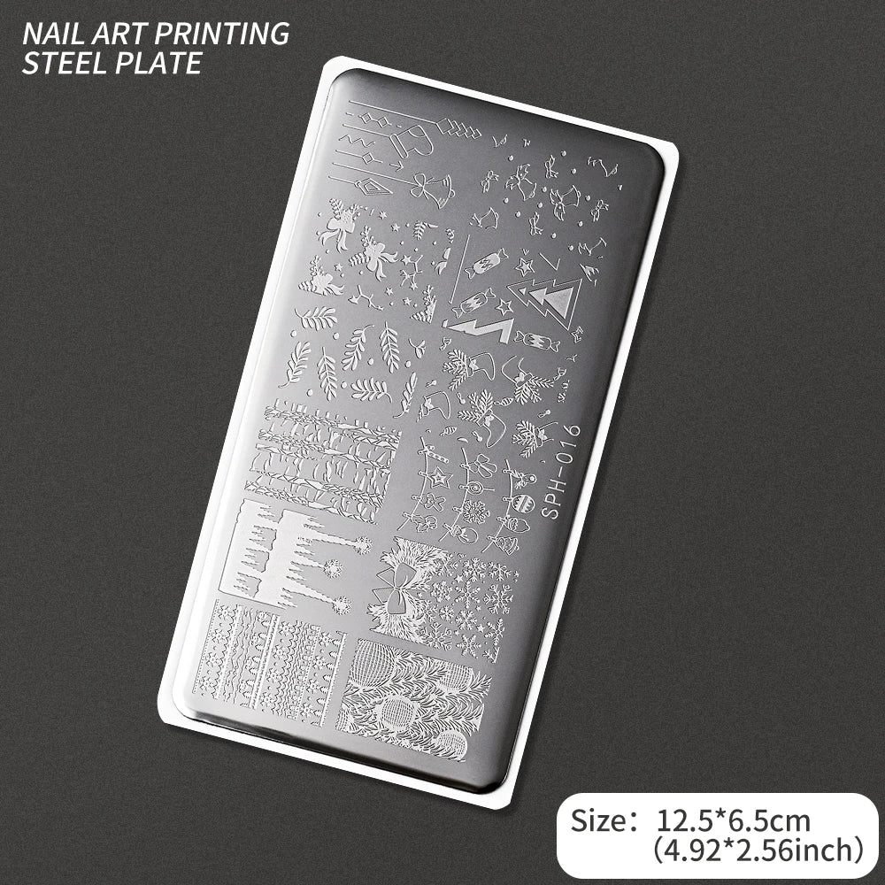 Nail Art Stamping Plate – Waves, Florals & Animal Designs