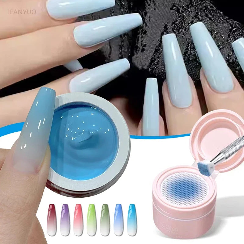 12-Color Air Cushion Patting Gel | Gradient UV Nail Art Gel Nail Art Gel PRIMED