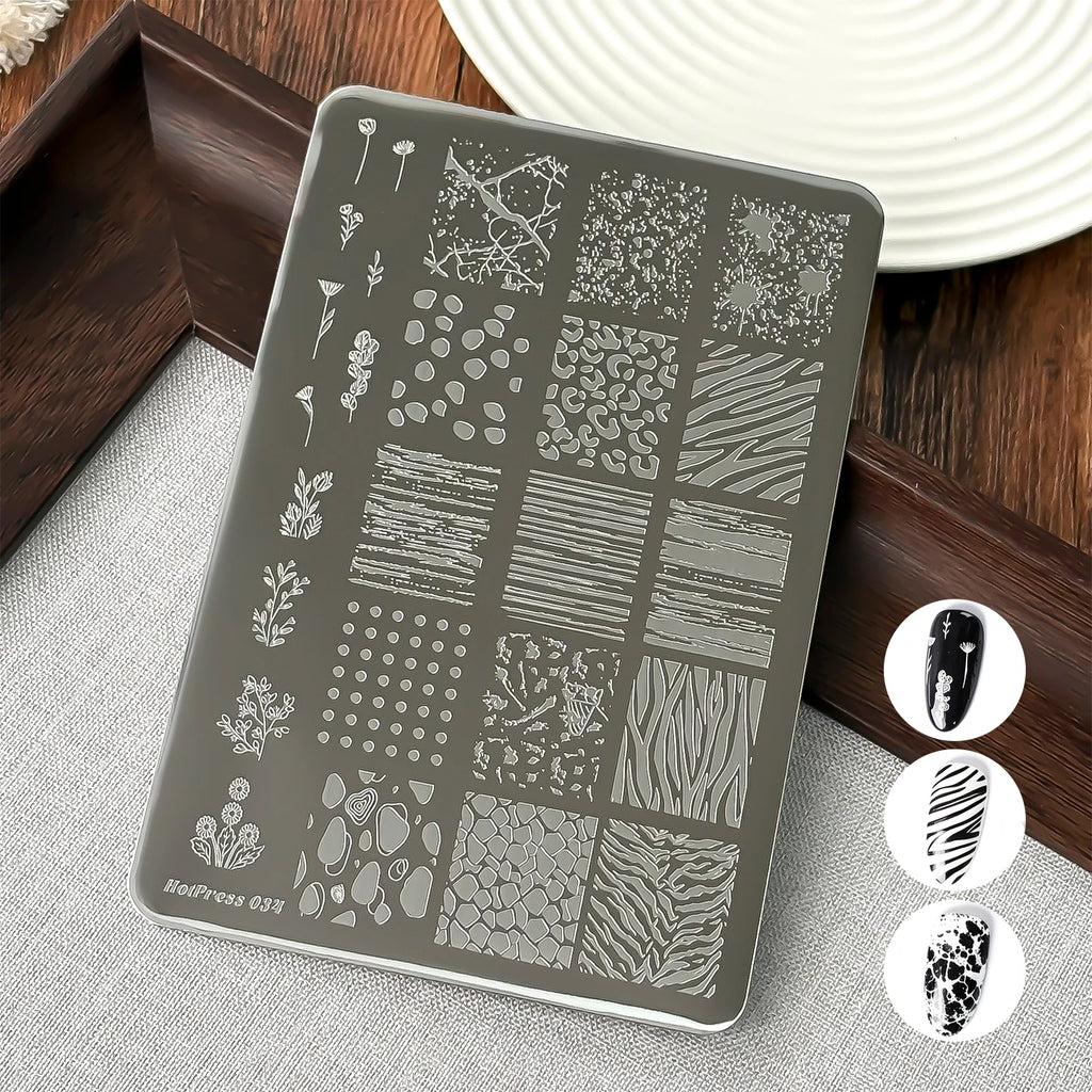Vintage Lace Nail Stamping Plate – Flowers, Bow & Lace Art