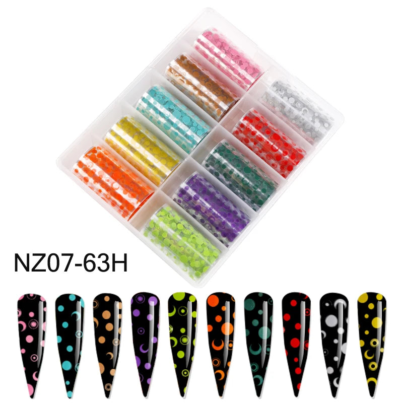 Galaxy Nail Transfer Foils – 10 Rolls, 105 Designs | DIY Nail Art