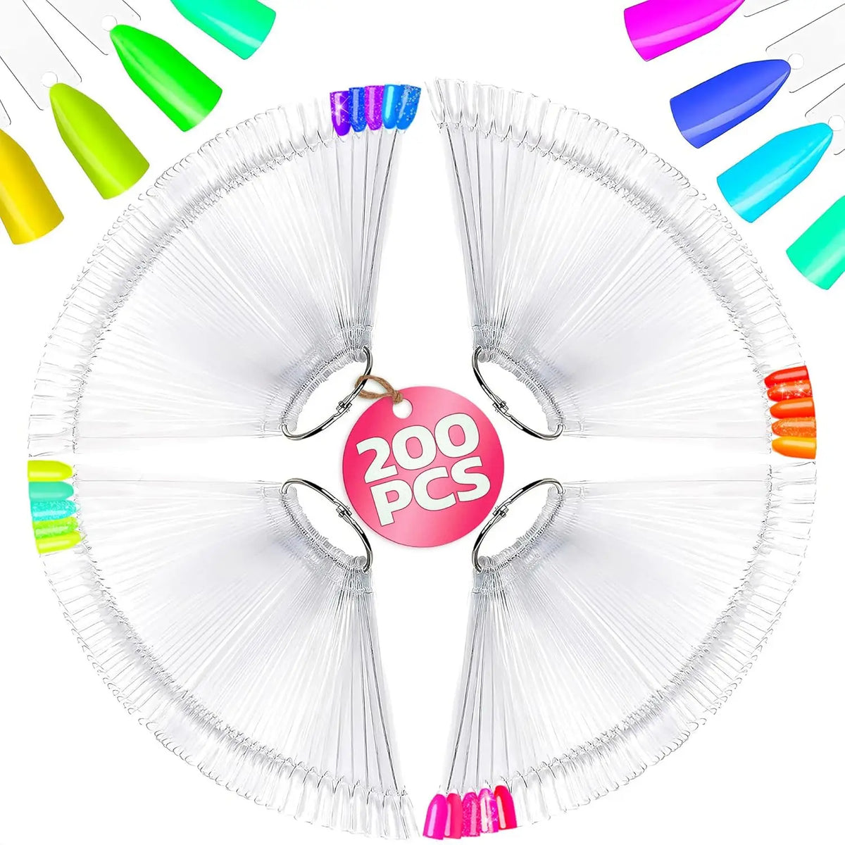 Clear Nail Practice Tips 50–150 Pcs | Nail Art Display Sticks