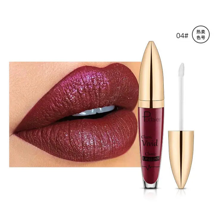 Pudaier 18-Color Matte Glitter Liquid Lipstick Set – Waterproof