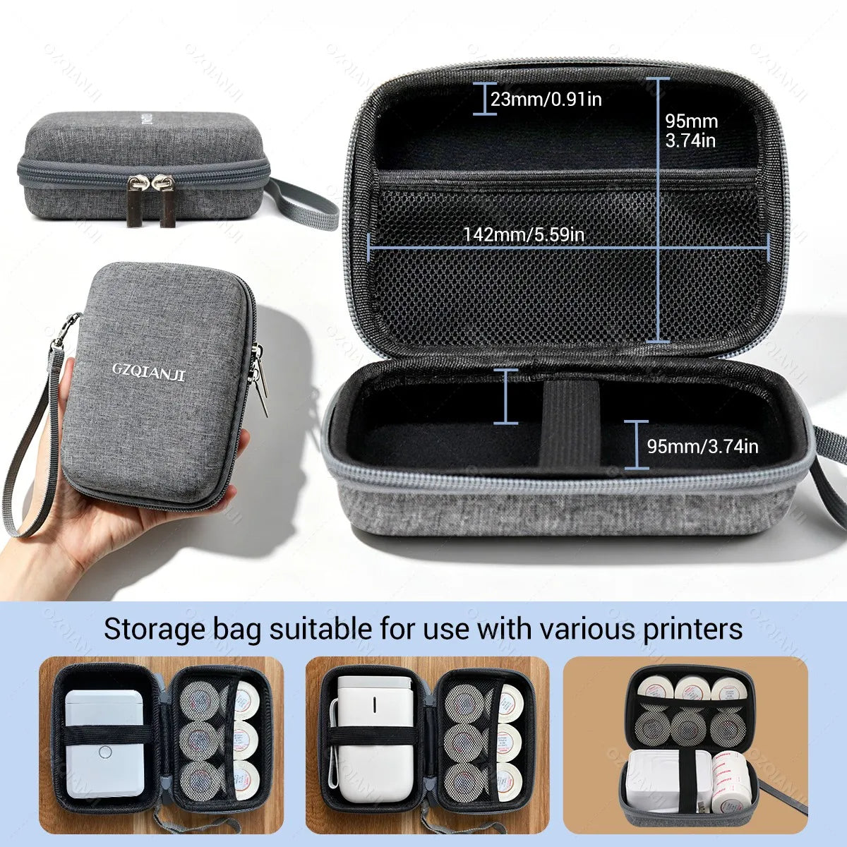 Canvas Carry Case for Niimbot D11 D110 B21 B203 Mini Printer Printer Carry Case PRIMED