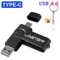 JASTER Type-C USB 3.0 Flash Drive 128GB/64GB/32GB Rotatable USB Flash Drive PRIMED 64 GB black China Mainland