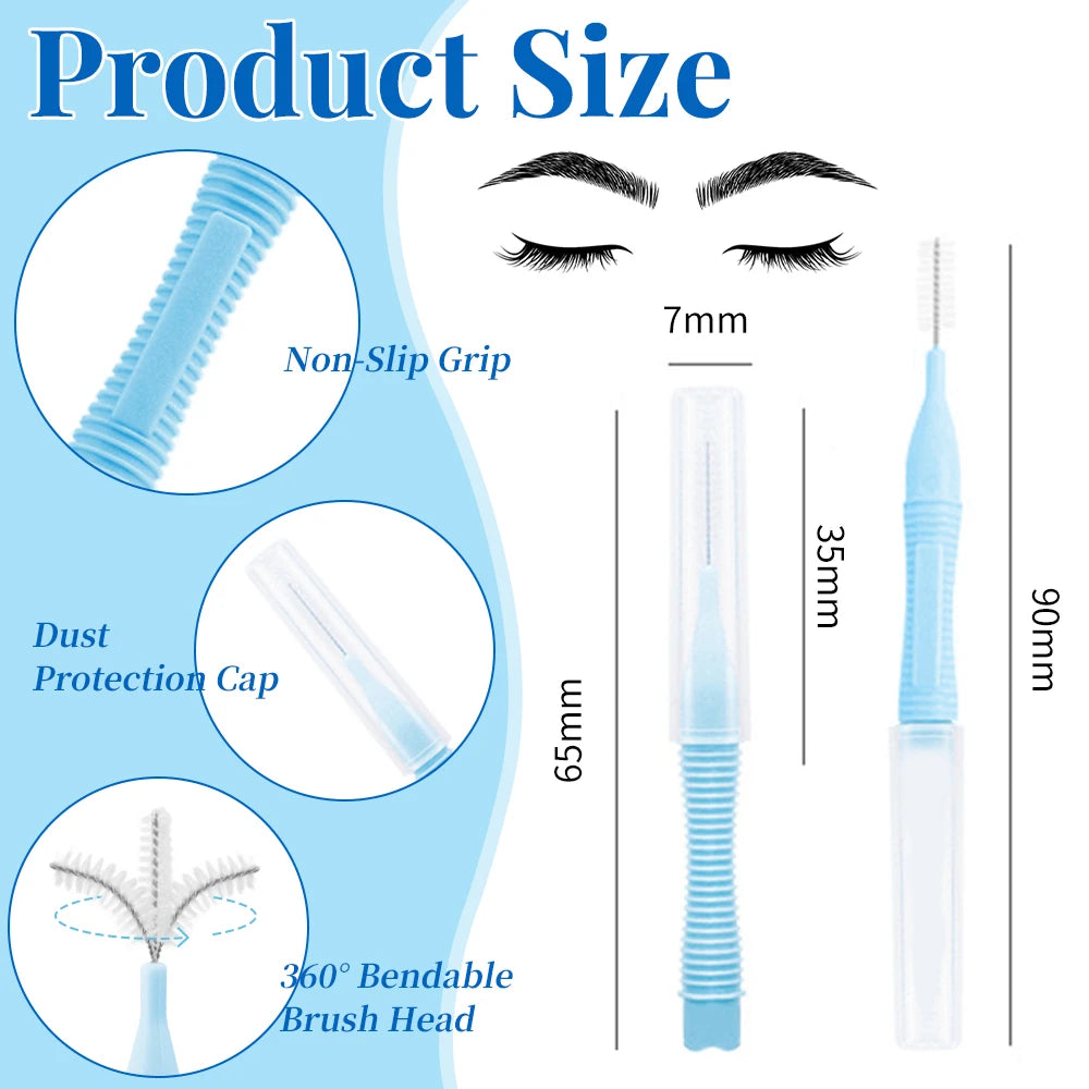 Mini Eyebrow & Eyelash Brushes | Lash Extension Tool 5/10 Pcs Eyelash Makeup Brush PRIMED
