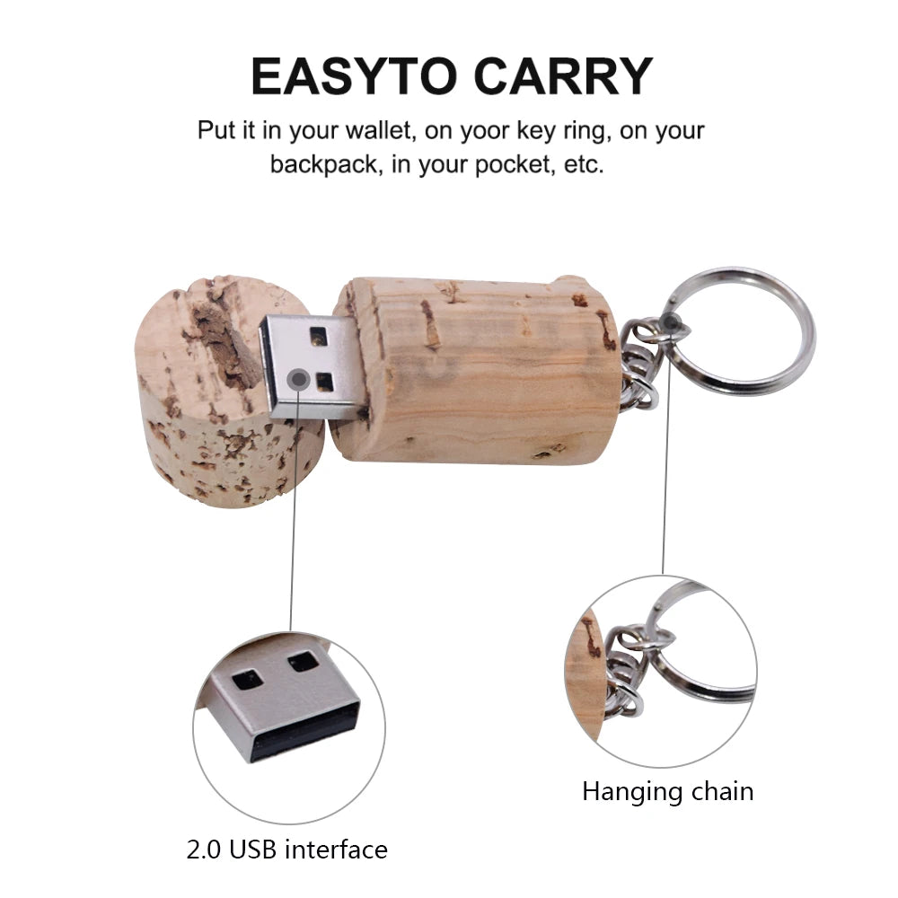 Cork Wood USB Flash Drive 4GB–64GB | Custom Logo Engraved USB Flash Drive PRIMED