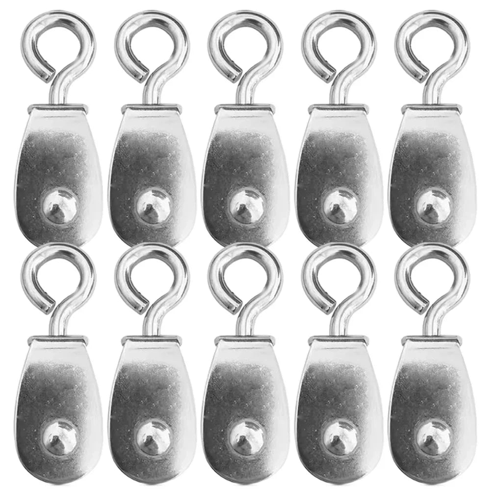 10-Pack 360° Swivel Stainless Steel Pulleys – Heavy Duty