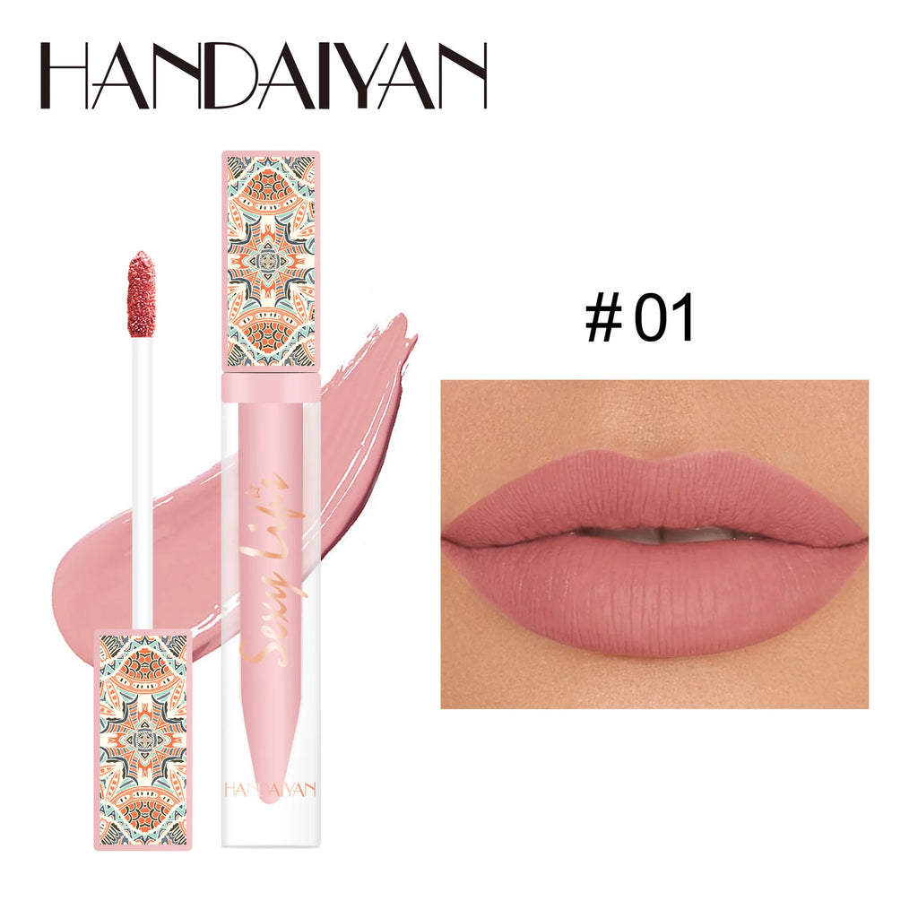 Handaiyan Bohemian Matte Liquid Lipstick – 6 Earth Tone Shades Matte Liquid Lipstick PRIMED 01