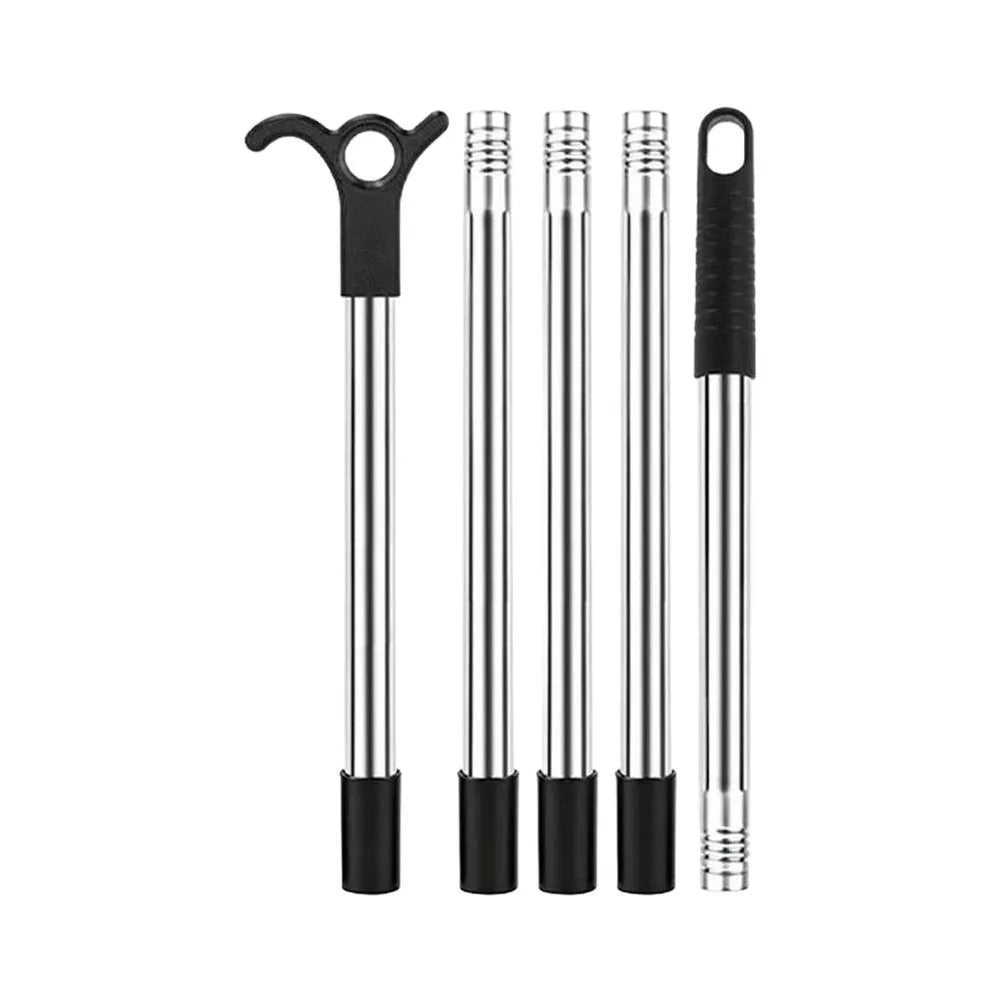 Telescopic Skylight Opening Pole 2m | Stainless Steel Hook Rod