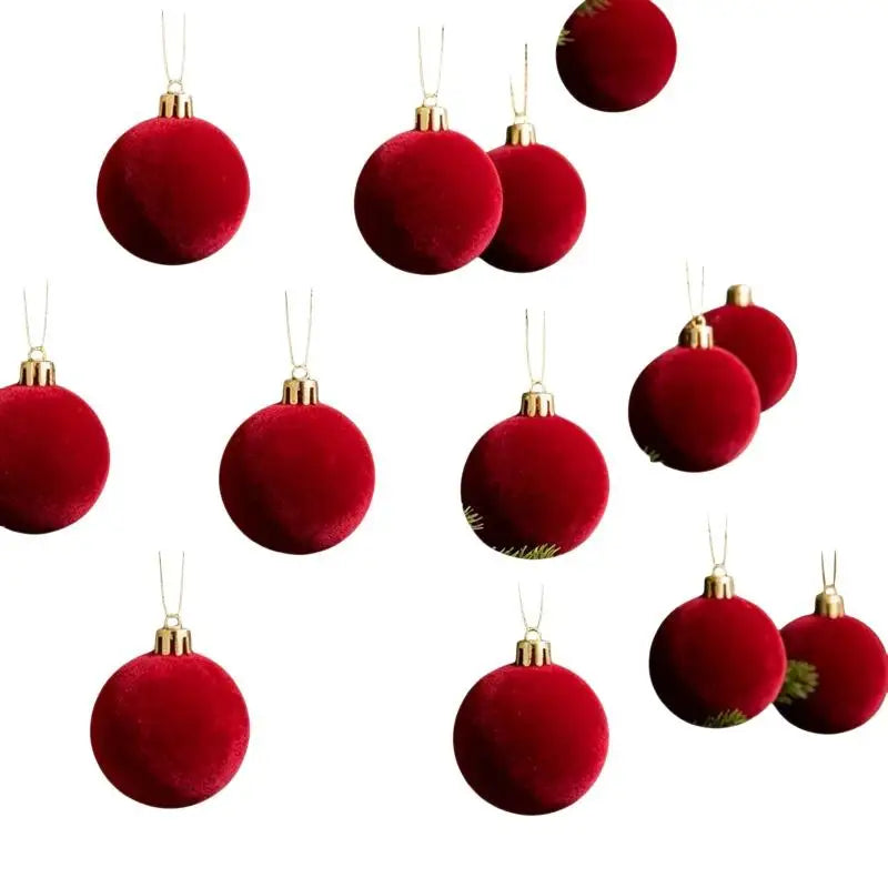 Burgundy Velvet Christmas Ball Ornaments 3cm | 6–20 Pack