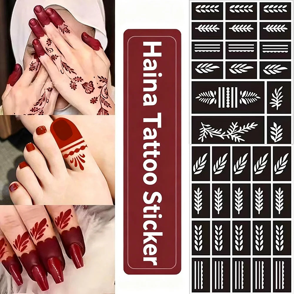 Hand Drawn Floral Temporary Tattoo Sticker – Cosmetic Grade Temporary Tattoo Sticker PRIMED