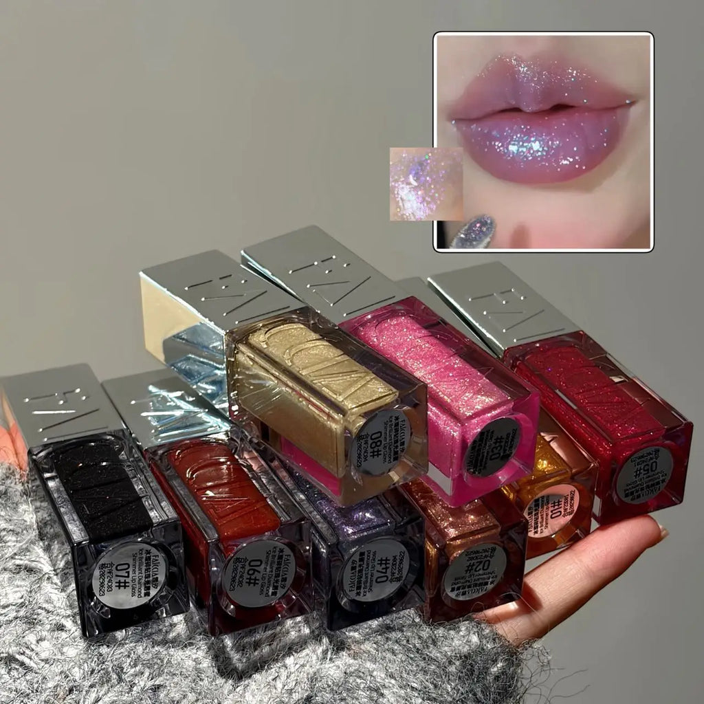 Crystal Shimmer Pearl Lip Gloss – Waterproof Moisturizing Glaze Shimmer Lip Gloss PRIMED