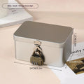 Lockable Tinplate Storage Box – Jewelry, Coins & Desk Organizer Lockable Storage Box PRIMED Style6