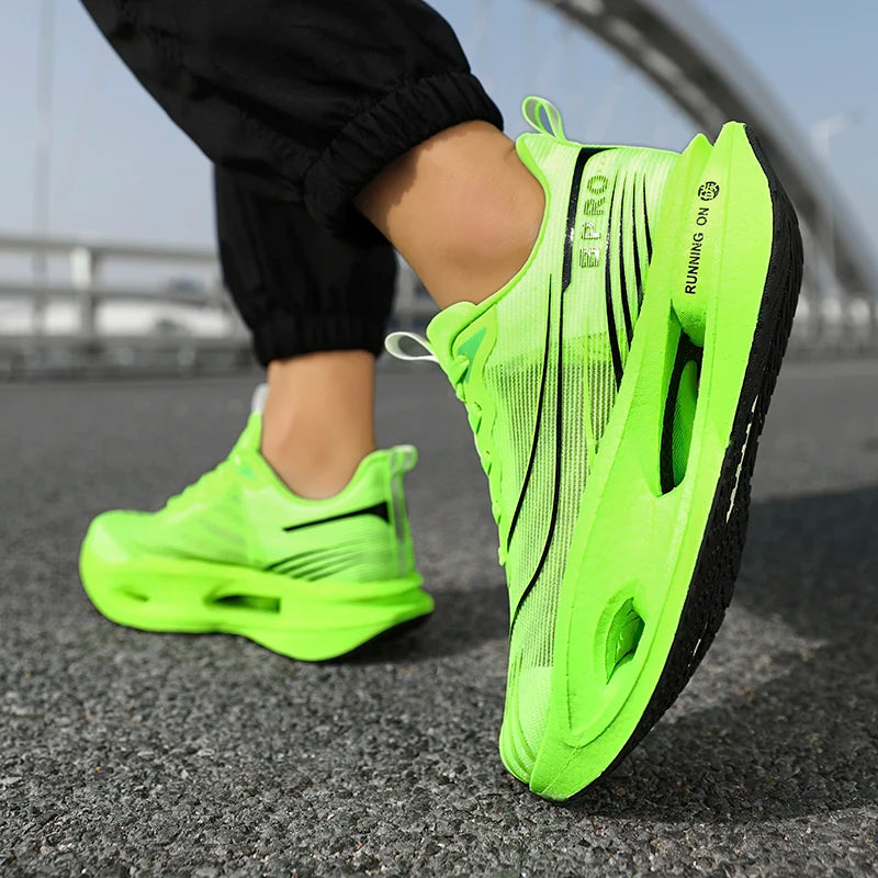 LETCOMFIT Carbon Plate Running Sneakers Men Women Athletic Running Shoes PRIMED