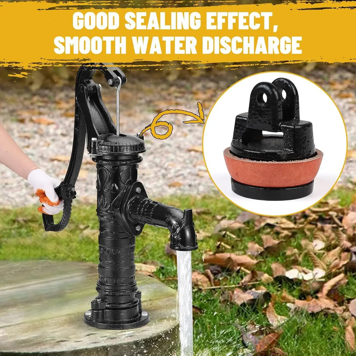 Type 75 Hand Pump Replacement Piston with Leather Seal