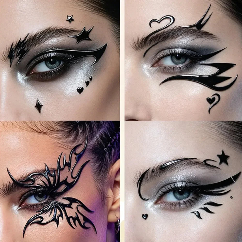 Gothic Metallic Eye Corner Temporary Tattoo Stickers | Cosplay Face Tattoo Stickers PRIMED