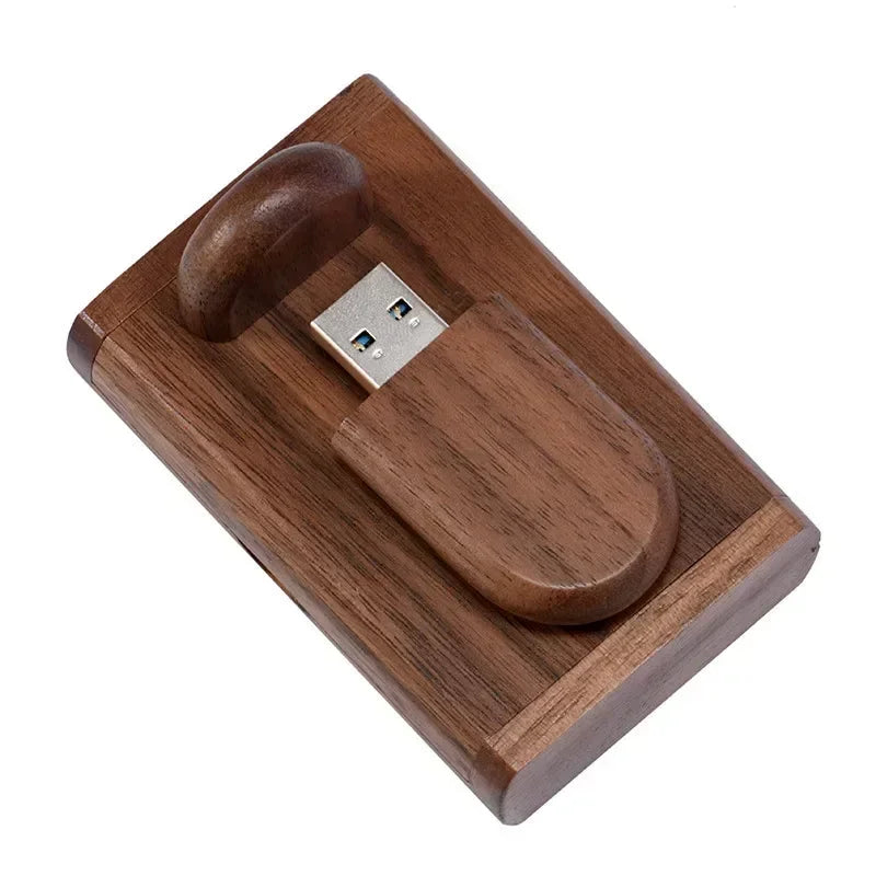 Wooden USB Flash Drive Gift Box | Custom Logo 16/32/64GB Custom USB Flash Drive PRIMED 32GB Walnut wood with box
