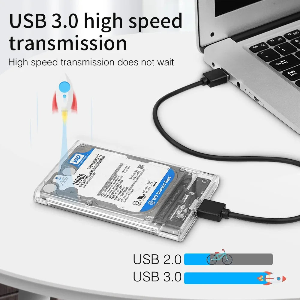 USB 3.0 Type-C 2.5" SATA SSD HDD Enclosure – 5Gbps Tool-Free HDD Enclosure PRIMED
