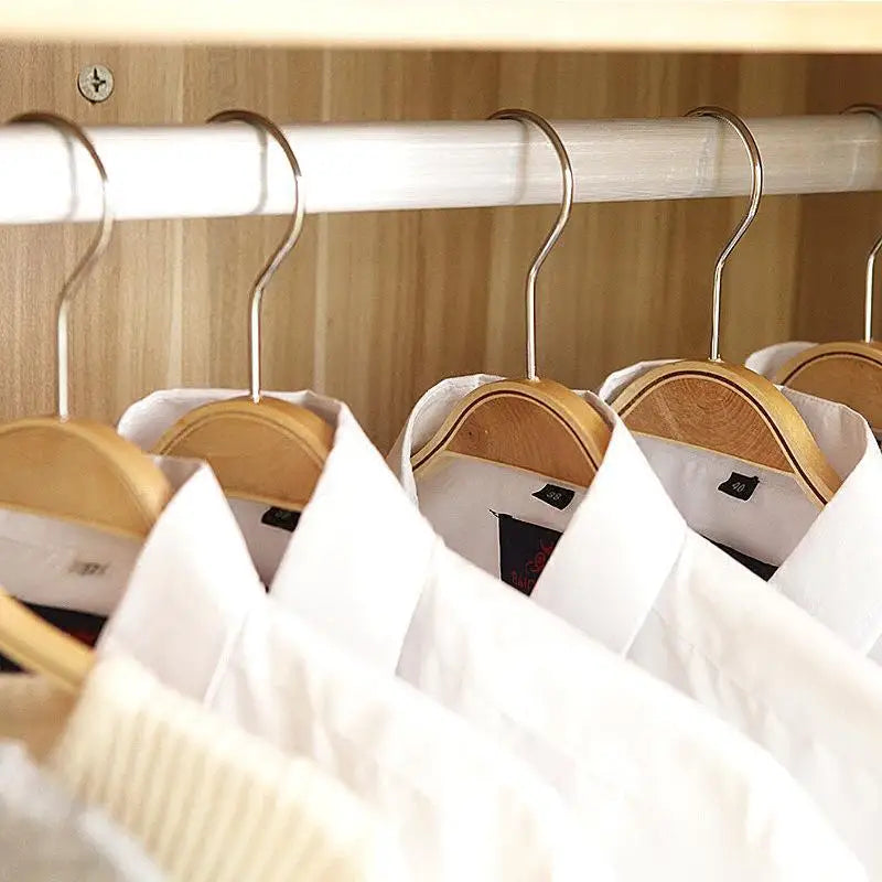 Natural Wood Clothes Hanger | Non-Slip Slim Closet Organizer