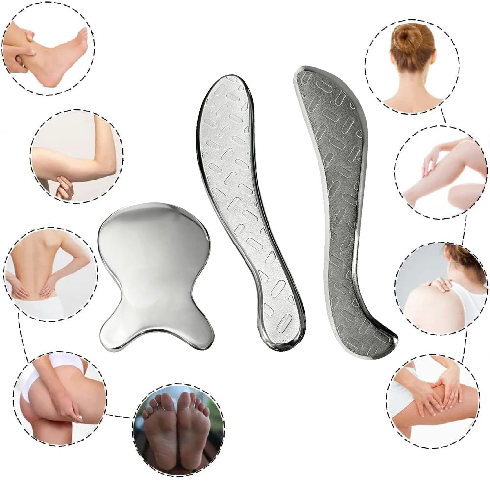 Stainless Steel Gua Sha Tool – Face Massager & Sculpting Gua Sha Facial Tool PRIMED