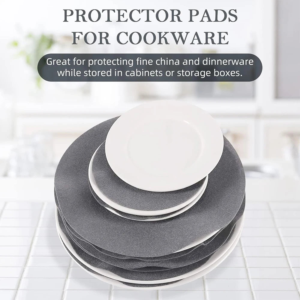 Felt Plate Dividers & Dish Protector Pads – 3 Sizes Plate Protector Pads PRIMED