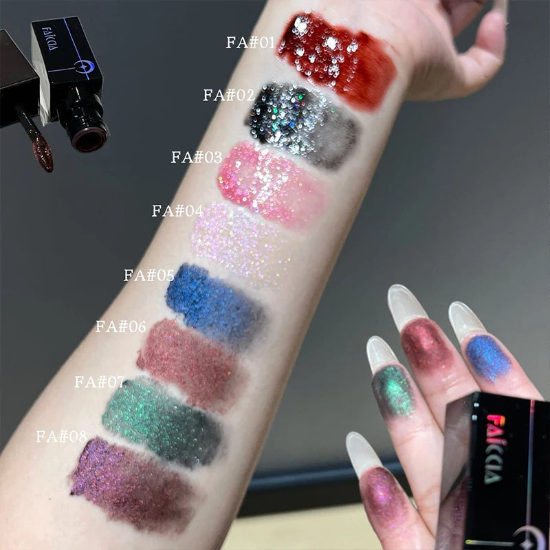 Glitter Lip Gloss 8 Shades – Metallic Pearlescent & Moisturizing Lip Gloss PRIMED