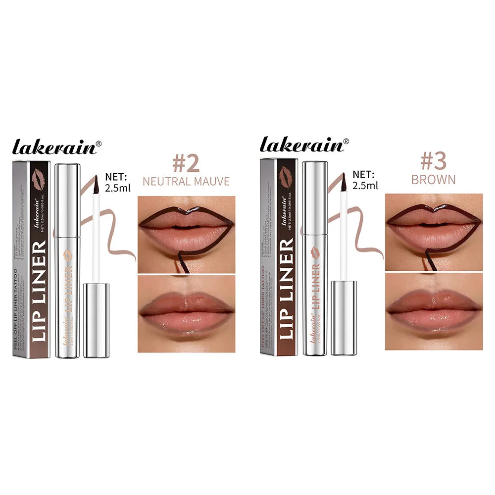 Peel Off Matte Lip Liner Pencil – Waterproof & Long Lasting Lip Liner Pencil PRIMED 02 Add 03-2Pc
