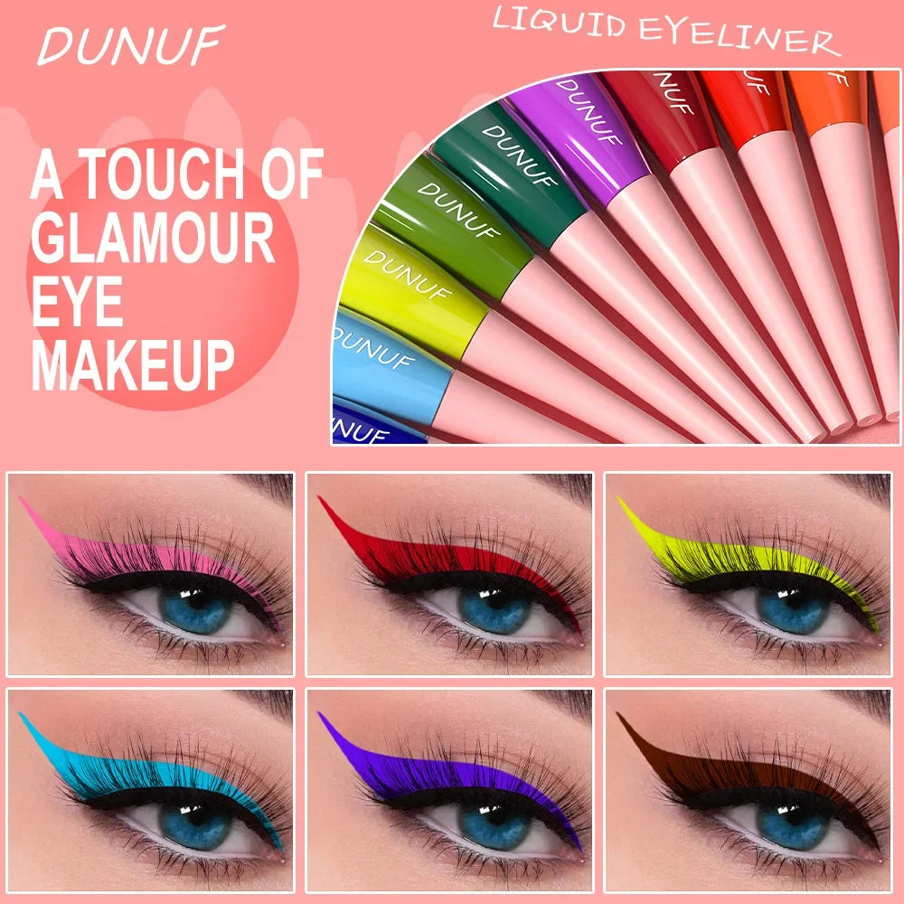Colorful Liquid Eyeliner Quick Dry Waterproof Long Lasting Liquid Eyeliner PRIMED