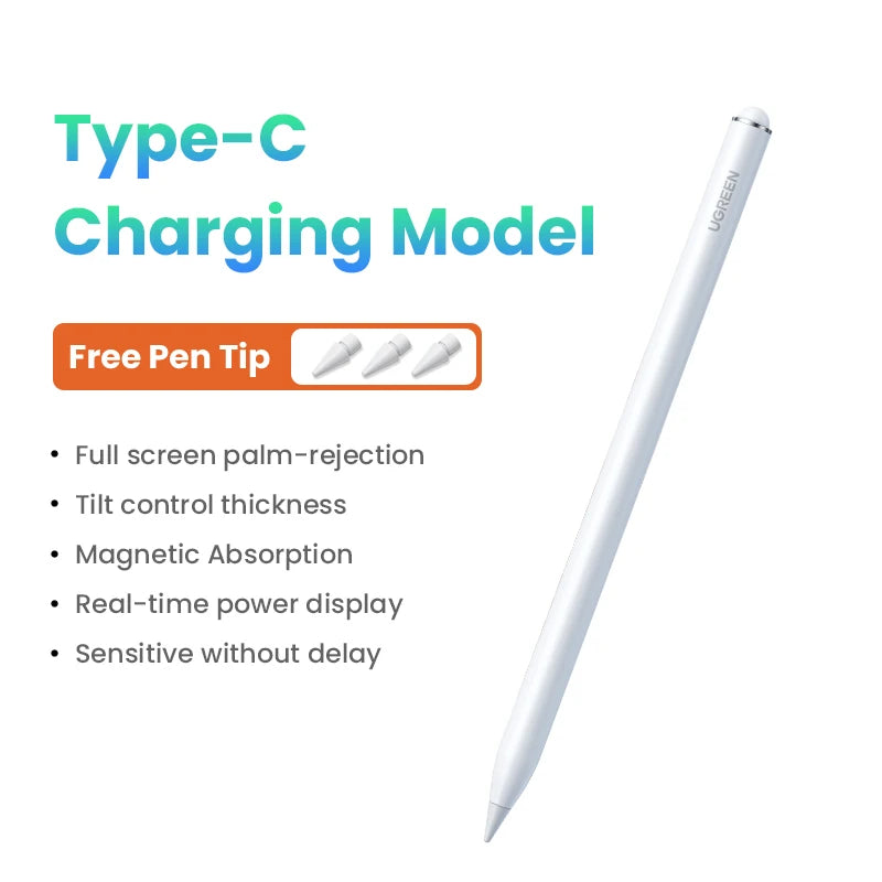 UGREEN iPad Stylus Pen – USB-C, Palm Rejection & Tilt iPad Stylus Pen PRIMED Type-C Charging Russian Federation