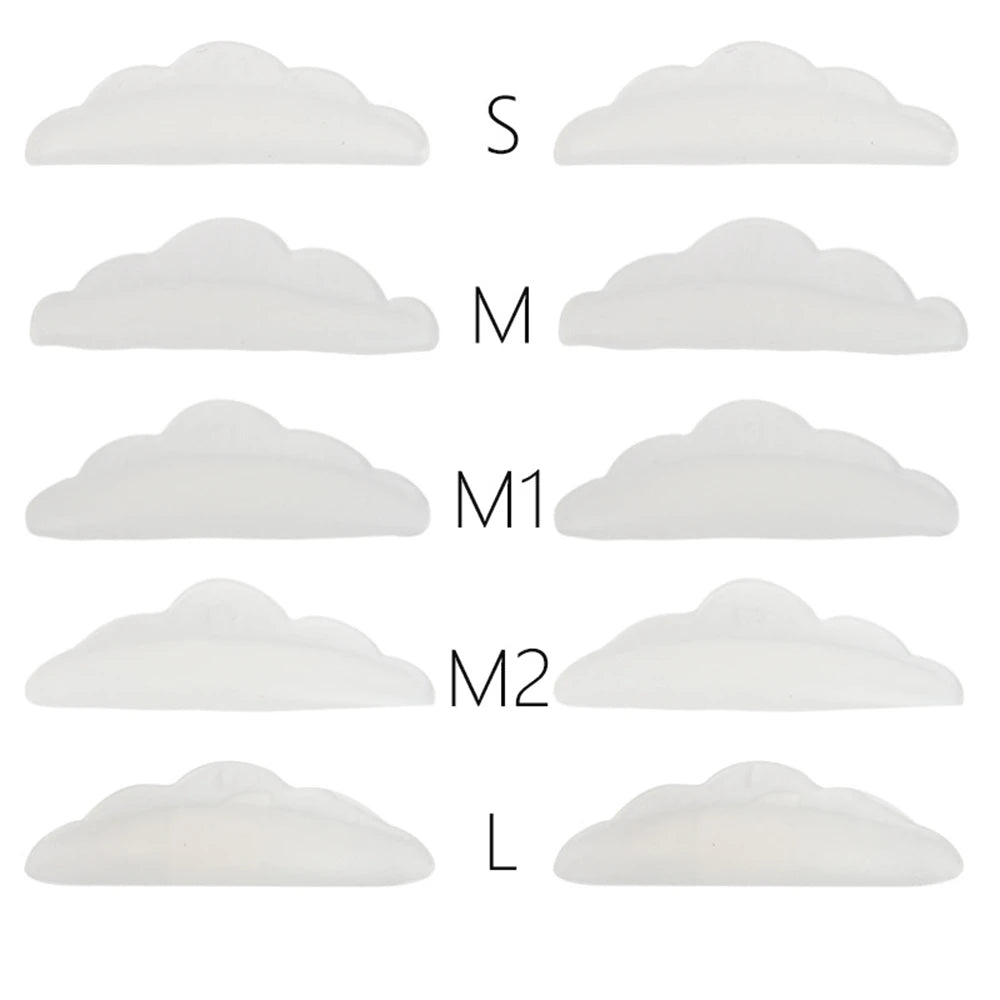 5 Pairs Silicone Lash Lift Perm Pads | Eyelash Extension Tool Lash Lift Pads PRIMED white