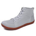 LETCOMFIT Mid Top Barefoot Shoes | Wide Toe Box Zero Drop Minimalist Barefoot Sneakers PRIMED GRAY 37