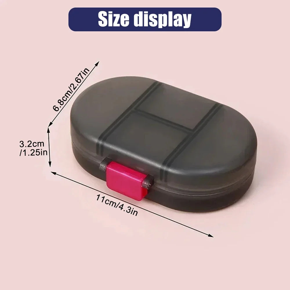 Travel Pill Organizer 8 Compartments – Airtight Medicine Case