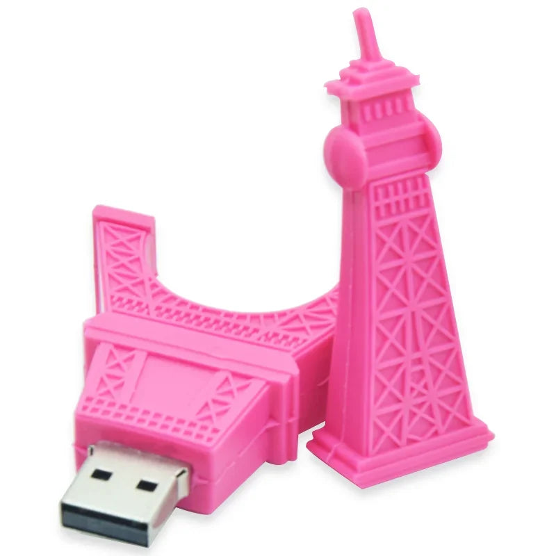 Eiffel Tower & Statue of Liberty USB Flash Drive 4GB–128GB Novelty USB Flash Drive PRIMED