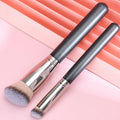 2-Piece Foundation & Concealer Makeup Brush Set – Soft Nylon Makeup Brush Set PRIMED Black 2PCS