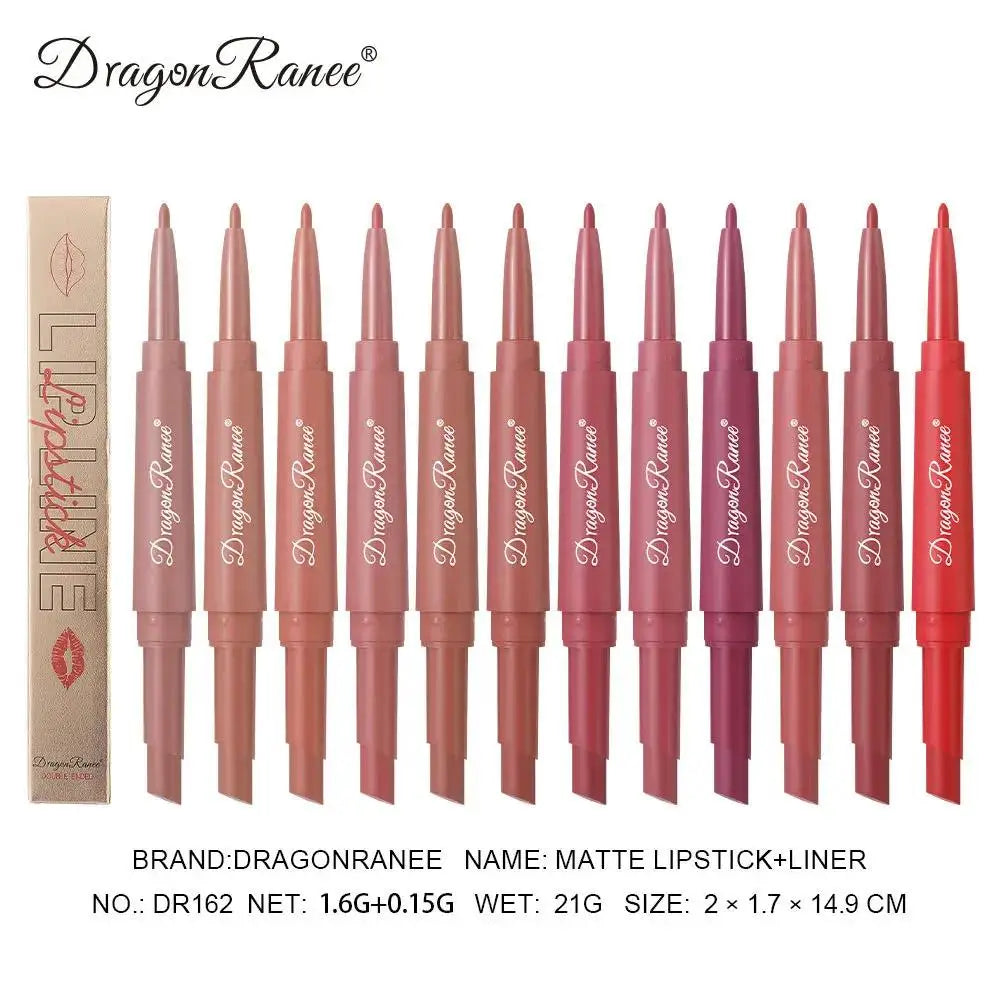 Dragon Ranee 2-in-1 Matte Lip Liner & Lipstick | Long Lasting Lip Liner Lipstick PRIMED