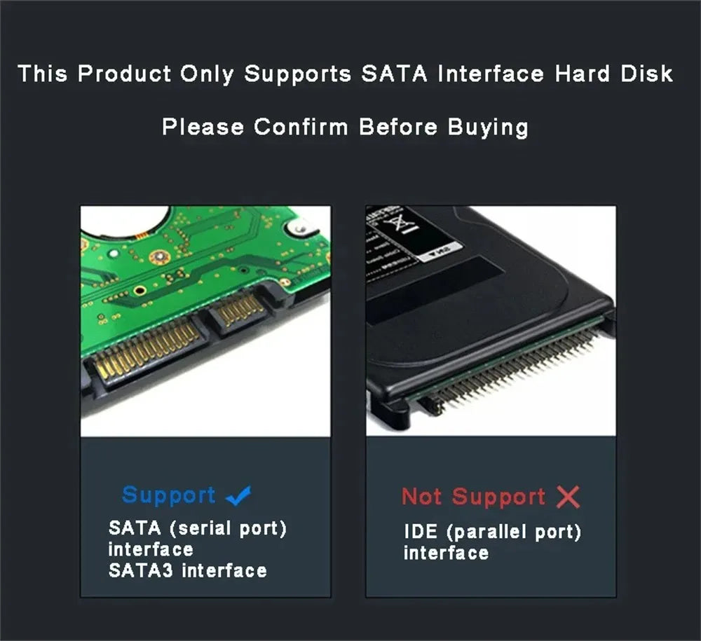 Transparent 2.5" USB 3.0 SATA HDD SSD Enclosure | Up to 6TB HDD SSD Enclosure PRIMED