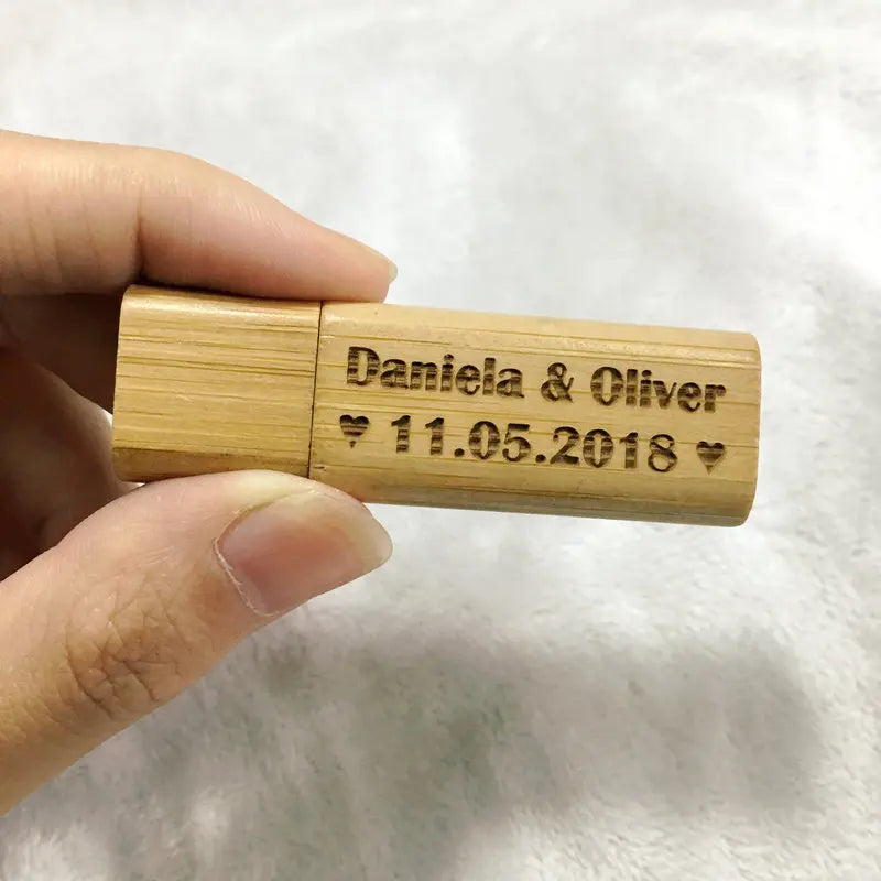 Custom Logo Wooden USB Flash Drive 4GB–64GB | Laser Engraved Custom USB Flash Drive PRIMED
