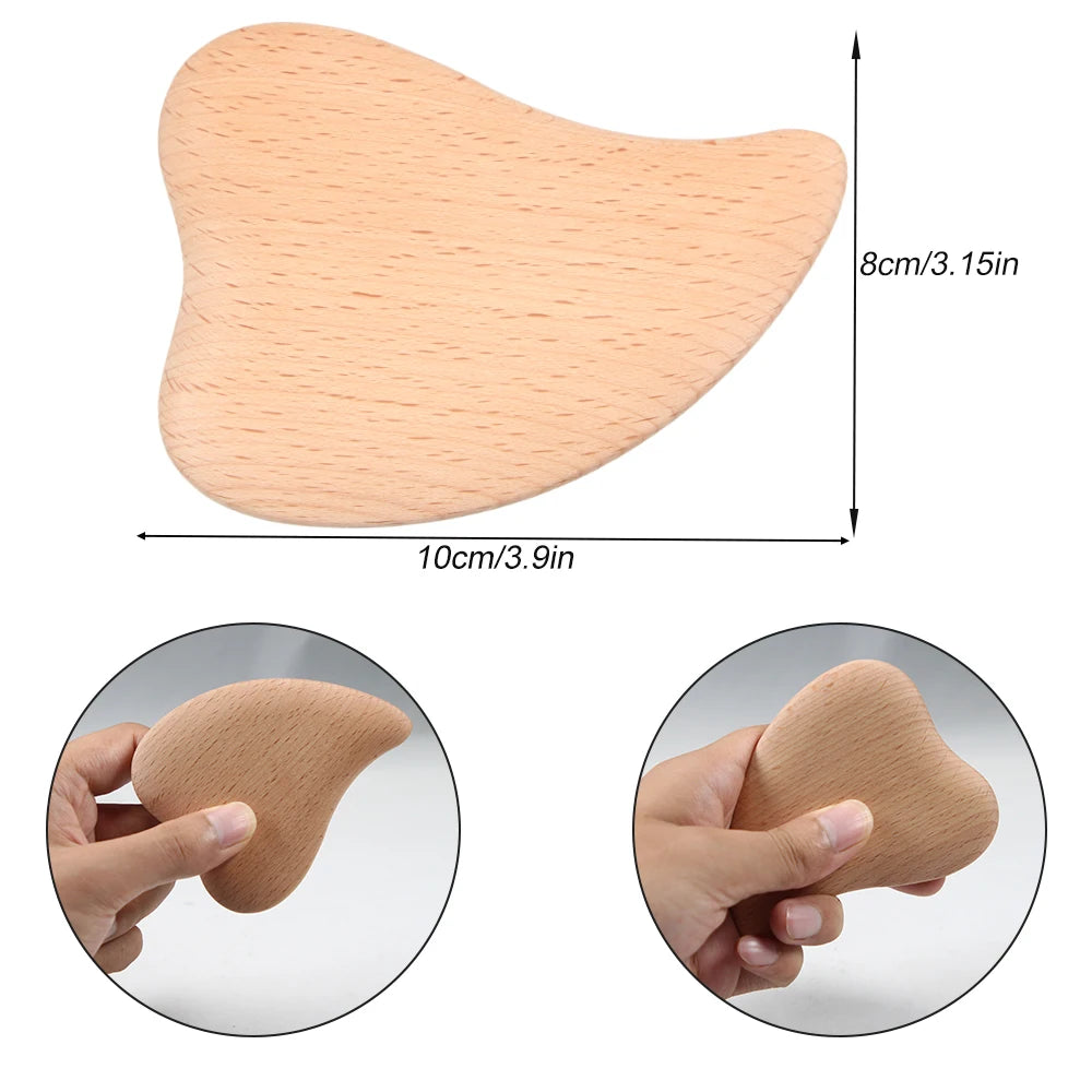 Wooden Gua Sha Scraping Massage Tool – Spa Body & Face