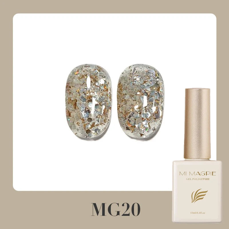 Diamond Glitter Gel Polish – Holographic UV LED Nail Gel 15ml