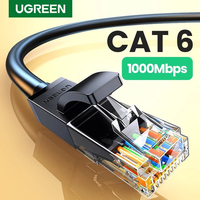 UGREEN CAT6 Gigabit Ethernet Cable 1000Mbps RJ45 LAN Cord Ethernet Network Cable PRIMED