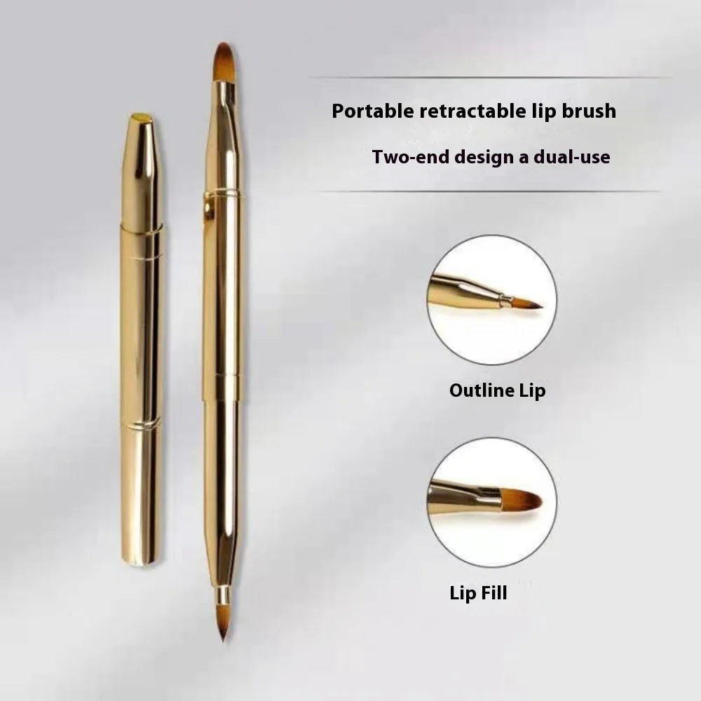 Double-Ended Retractable Lip & Concealer Makeup Brush