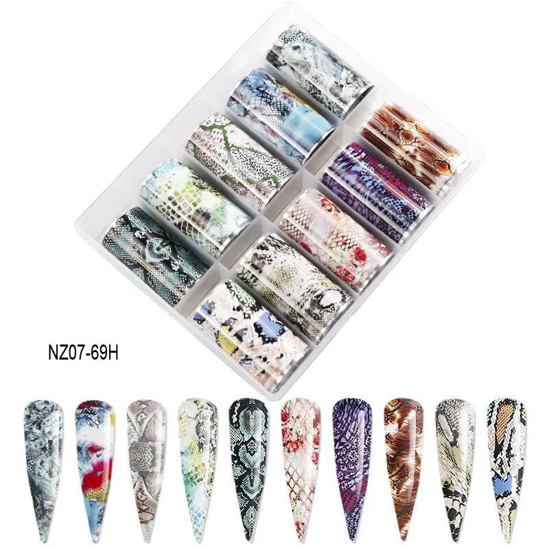 Galaxy Nail Transfer Foils – 10 Rolls, 105 Designs | DIY Nail Art