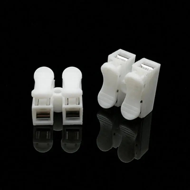50/100Pcs CH-2 Spring Clamp Wire Connectors | No-Solder Quick Terminal Wire Terminal Connector PRIMED