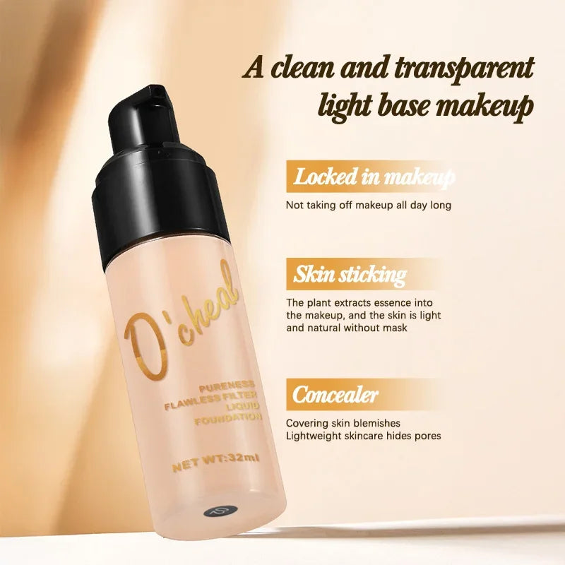 OCHEAL Full Coverage Liquid Foundation Concealer BB Cream Liquid Foundation BB Cream PRIMED