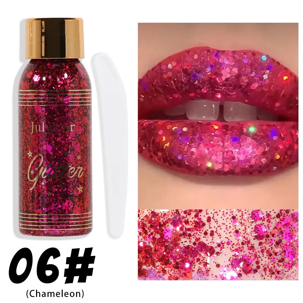 Waterproof Glitter Body Gel – Face, Eye & Nail Art Makeup